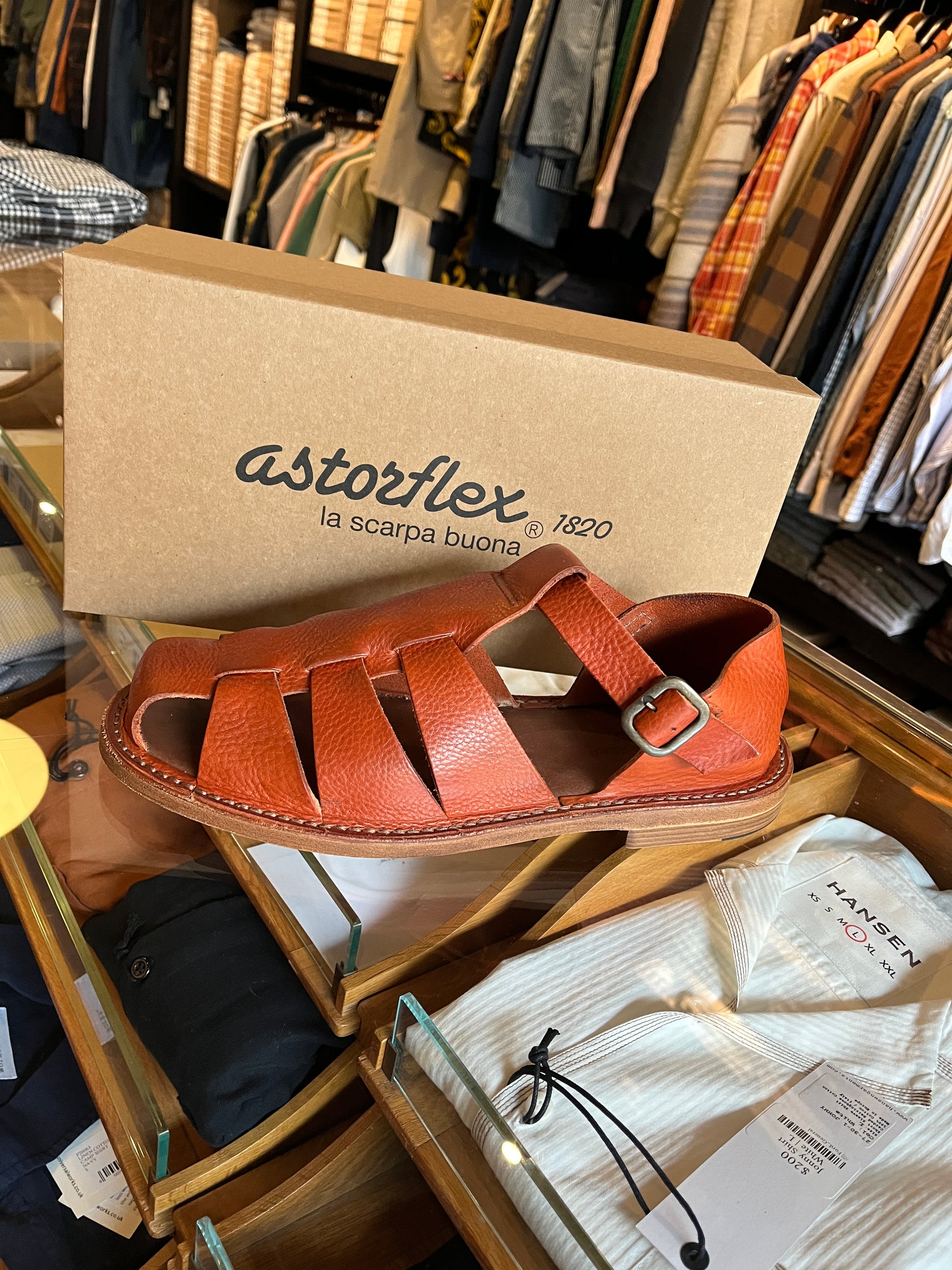 Monkflex Leather Sandal Men