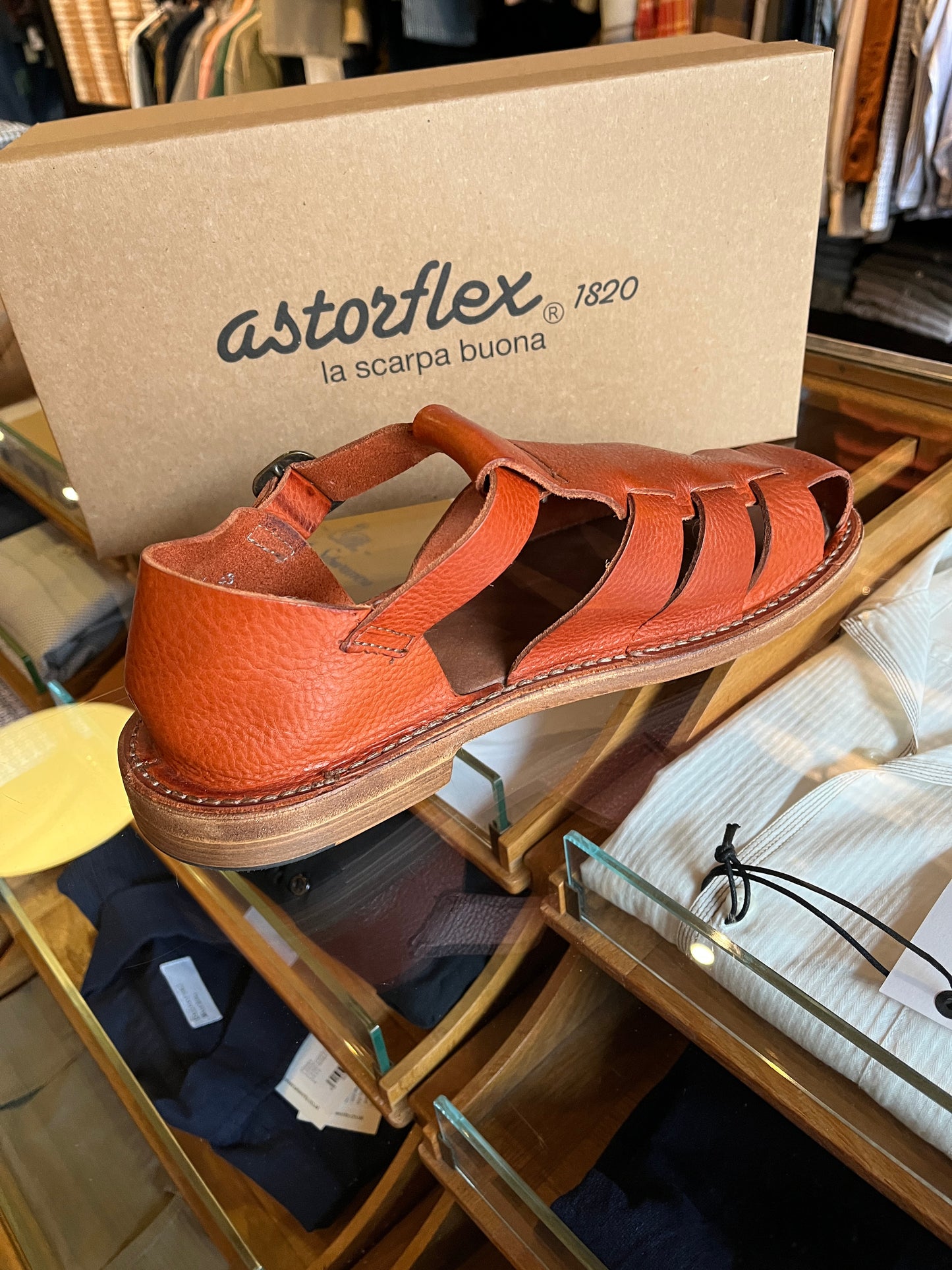 Monkflex Leather Sandal Men