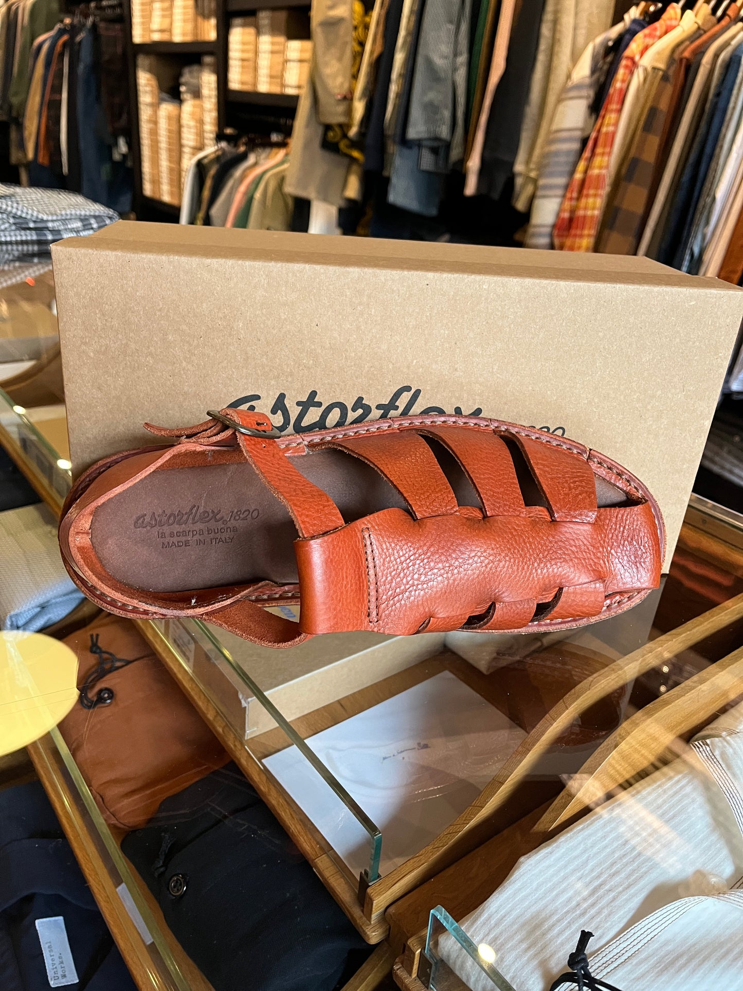 Monkflex Leather Sandal Men